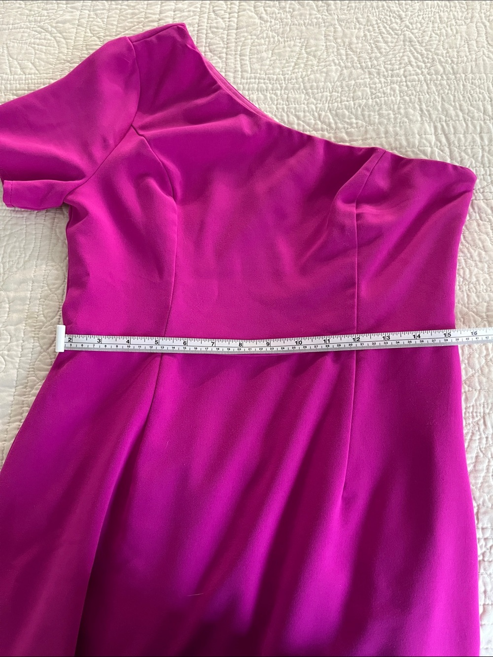 TCEC Pink Asymmetrical Ruffle Hem Cocktail Mini Dress Size Medium Barbiecore - Picture 5 of 6
